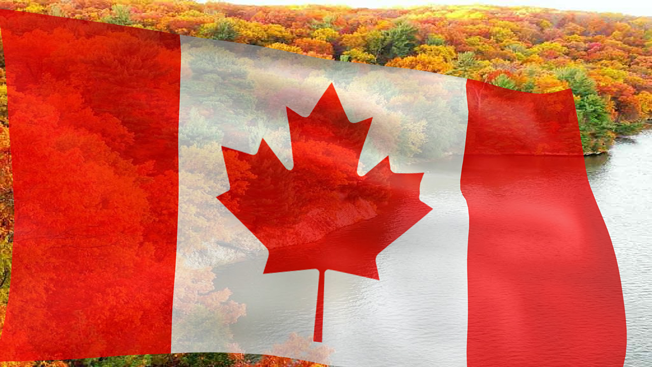 moving canadian flag